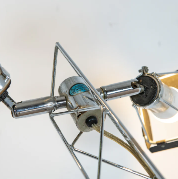 Lampadaire articulé Curtis & Jere Studio NYC USA, 1977 Métal chromé