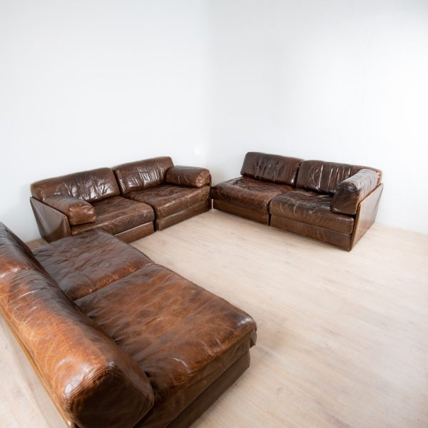 Salon en cuir DS-76, De Sede, Suisse 1970