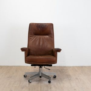 Fauteuil de Bureau Exécutif Pivotant DS 35 en Cuir édition De Sede, Suisse, 1970
