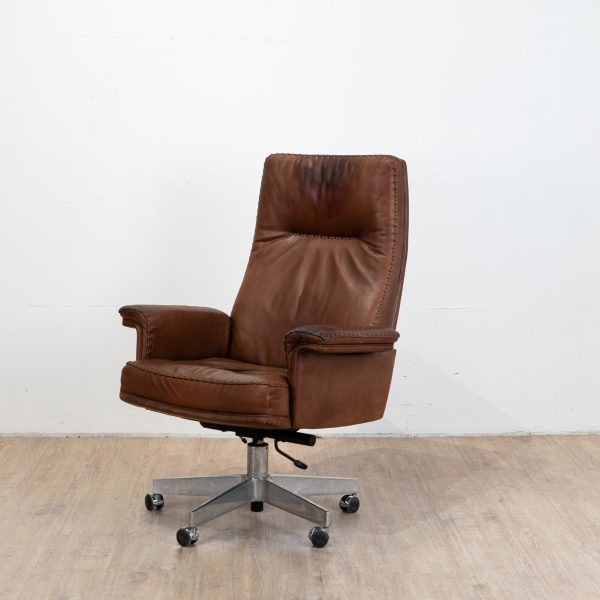 Fauteuil de Bureau Exécutif Pivotant DS 35 en Cuir édition De Sede, Suisse, 1970