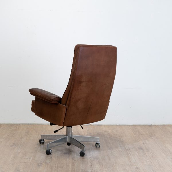 Fauteuil de Bureau Exécutif Pivotant DS 35 en Cuir édition De Sede, Suisse, 1970