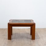 Table basse en orme et ardoise circa 1980