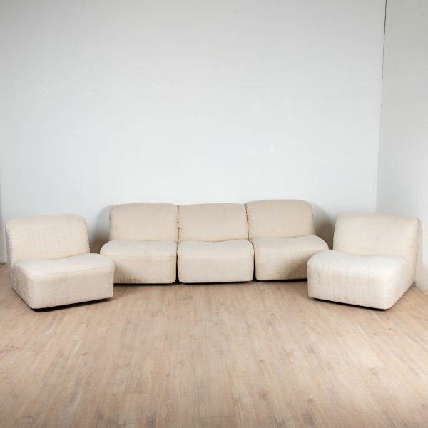 5 fauteuils modulables série "Deca" par Tito Agnoli pour Arflex, 1960