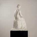 Gertrude Bret, sculpture de femme assise, plâtre, France, circa 1935.