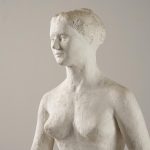 Gertrude Bret, sculpture de femme assise, plâtre, France, circa 1935.