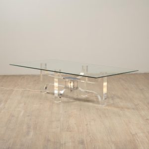Table basse lumineuse de Philippe jean, 1970.