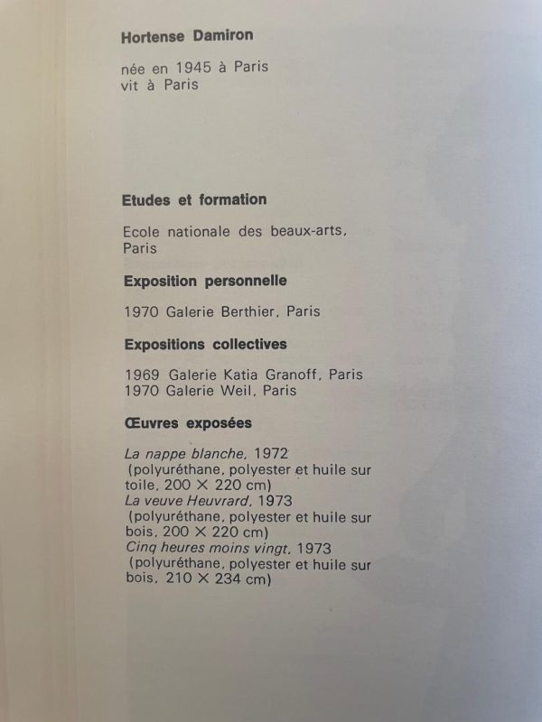 Hortense Damiron , "la veuve Heuvrard", 1973