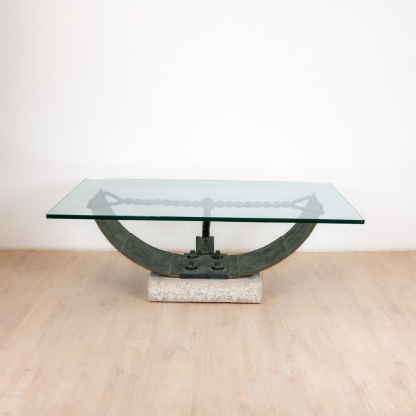 Coffee Table Bronze and Glass from Valenti, Barcelona