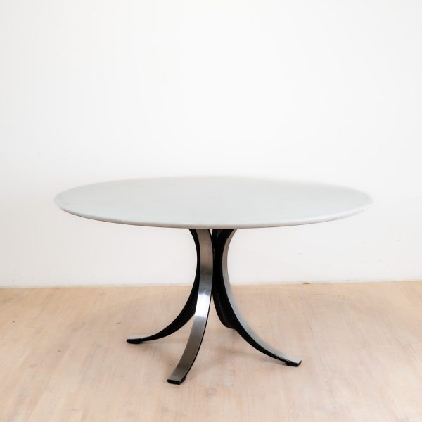 Round T69 Dining Table in Marble by Osvaldo Borsani for Tecno,1970s