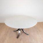 Round T69 Dining Table in Marble by Osvaldo Borsani for Tecno,1970s