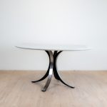 Round T69 Dining Table in Marble by Osvaldo Borsani for Tecno,1970s