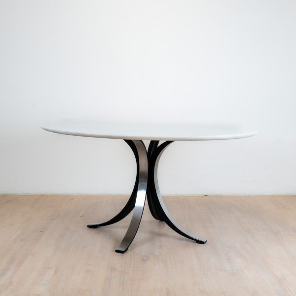 Round T69 Dining Table in Marble by Osvaldo Borsani for Tecno,1970s
