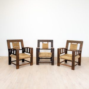 Lot de 3 chaises Néo-Basque
