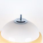 Opaline Glass & Marble Base Mushroom Table Lamp, 1960s