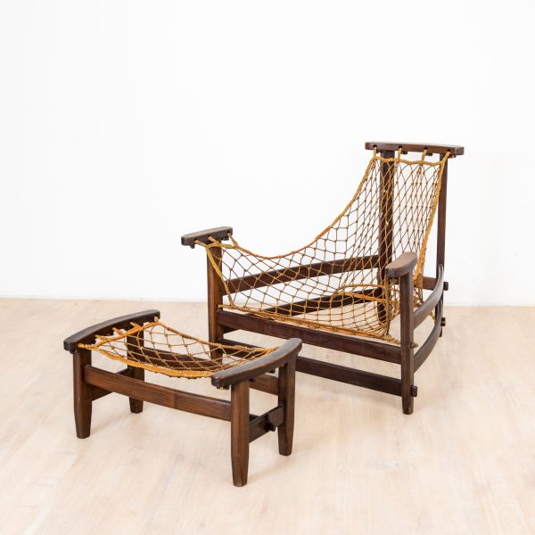 Fauteuil lounge & ottoman — Jean Gillon, Brésil, années 1960