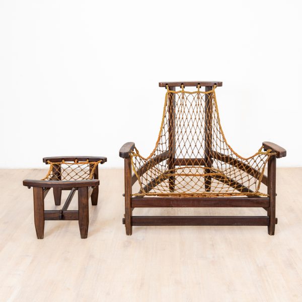 Fauteuil lounge & ottoman — Jean Gillon, Brésil, années 1960