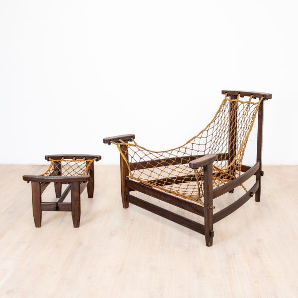 Fauteuil lounge & ottoman — Jean Gillon, Brésil, années 1960