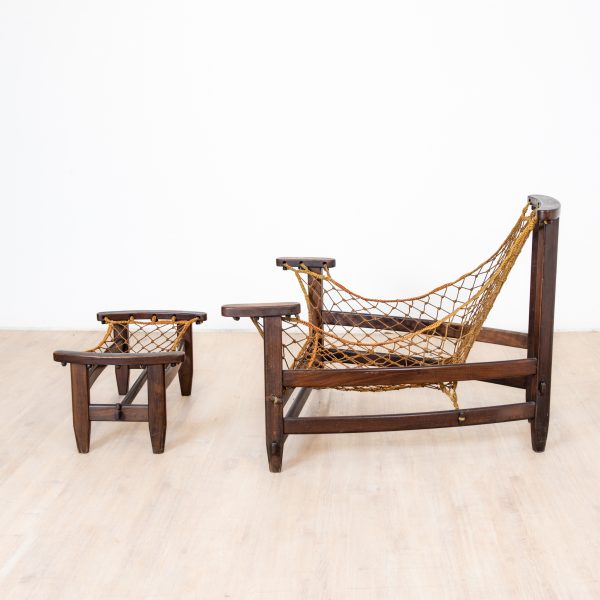Fauteuil lounge & ottoman — Jean Gillon, Brésil, années 1960