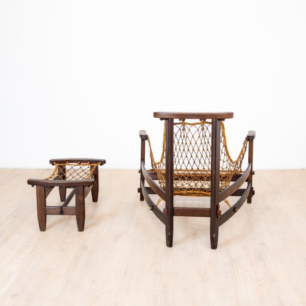 Fauteuil lounge & ottoman — Jean Gillon, Brésil, années 1960